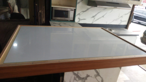 Papan Tulis Kaca Glassboard Frame Kayu 3